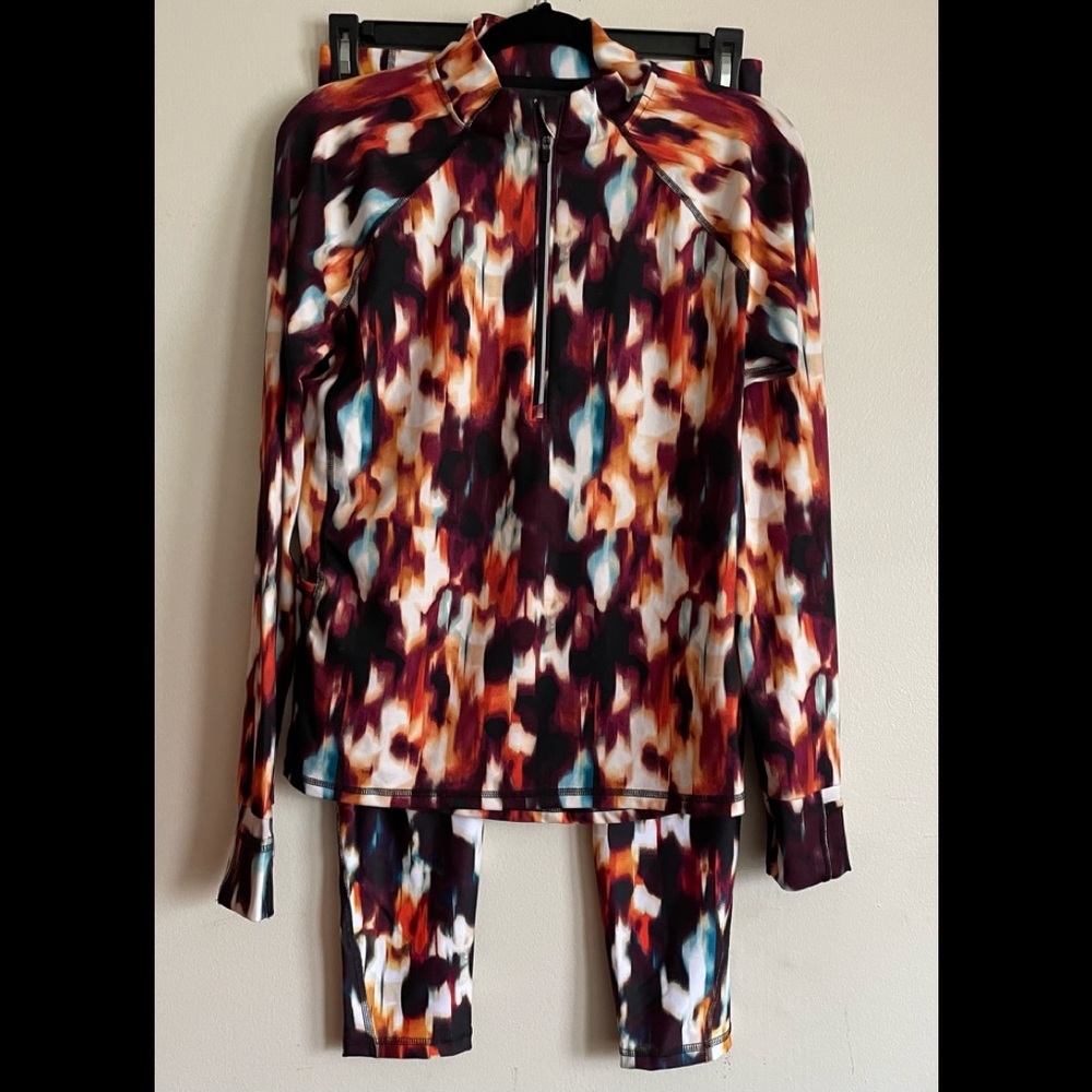 NEW Xersion Quarter Zip Pullover and Legging Set.